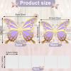 Geyee 12 Pcs 3D Large Butterfly Party Decoration 12 Inch 10 Inch Big Butterfly Centerpieces for Tables Baby Shower Birthday Wedding Hanging Decoration(Gold and Purple) view 2