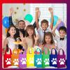 Sumind 24 Pcs Paw Print Bags Print Treat with Handle Non Woven Cat Gift Goodie Cat Gift Wrap Reusable Paw Candy Bag for Pet Dog Birthday Party Favors Baby Shower view 2