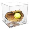Better Display Cases Acrylic Versatile Display Case - Medium Square Box with Clear Case, White Risers and Mirror Base 11" x 11" x 11" (A001/V01) view 1