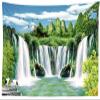 BELECO Mountain Waterfall Tapestry Wall Hanging 118x96 Inch Green Mountain Trees Lake Nature Art Tapestry Asian Landscape Tapestry for Bedroom Living Room Dorm Decor Home Decorations view 1