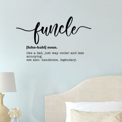 Funcle Word Definition Meaning Wall Stickers Decor Quotes Removable Vinyl Word Meaning Wall Decals Boho for Kids Rooms Girls Boys Living Room Bedroom Kitchen Wall Art Decor 22in