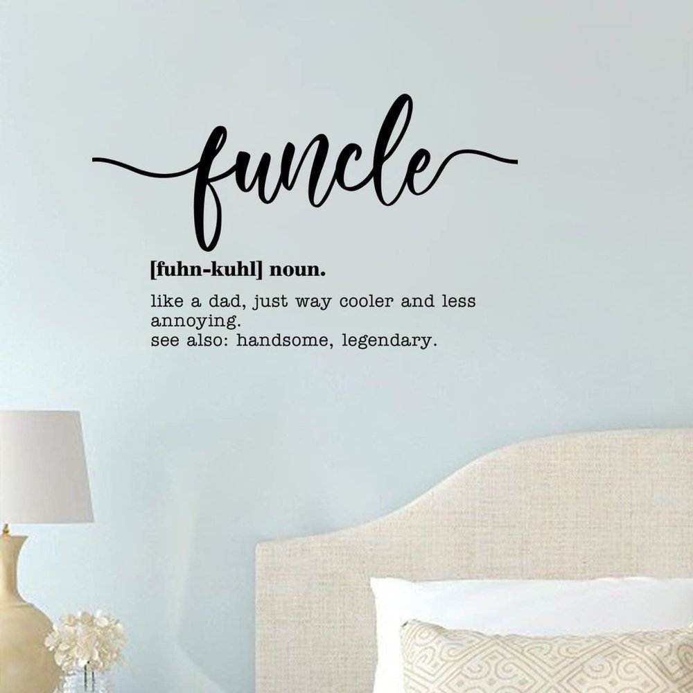 Funcle Word Definition Meaning Wall Stickers Decor Quotes Removable Vinyl Word Meaning Wall Decals Boho for Kids Rooms Girls Boys Living Room Bedroom Kitchen Wall Art Decor 22in