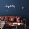 Hospitality Word Definition Meaning Wall Decor Stickers Typographic Quotes Vinyl Wall Decals for Living Room Kids Rooms Girls Boys Wall Art Home Decor Housewarming Gift 36x36in view 1