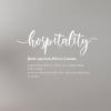 Hospitality Word Definition Meaning Wall Decor Stickers Typographic Quotes Vinyl Wall Decals for Living Room Kids Rooms Girls Boys Wall Art Home Decor Housewarming Gift 36x36in view 2
