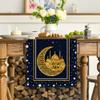 Artoid Mode Black Moon Star Gloden Ramadan Table Runner, Seasonal Summer Holiday Kitchen Dining Table Decoration for Home Party Decor 13 x 72 Inch view 2