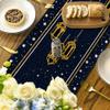 Artoid Mode Black Moon Star Gloden Ramadan Table Runner, Seasonal Summer Holiday Kitchen Dining Table Decoration for Home Party Decor 13 x 72 Inch view 4