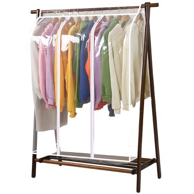 Large Clothing Storage Bags Hanging Long with Zipper Garment Bags Bottom Enclosed for Closet Storage Hanging Clothes Storage Waterproof Clothes Protector (Color : Transparent, Size : 80x50x120cm)