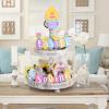 4Pcs Easter Tiered Tray Decor, Easter Decor Farmhouse Mini Wood Decor, Bunny Wood Sign Spring Decorative Trays Signs Rustic for Holiday Kitchen Home Table Window Decor view 2