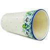 Polmedia Polish Pottery Tumbler - Green Flora Pattern Handmade in Boleslawiec Poland by Ceramika Artystyczna + Certificate of Authenticity view 2