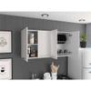 Home Square 2-Piece Set with Kitchen Island and Four-Door Wall Cabinet view 2