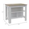 Home Square 2-Piece Set with Kitchen Island and Four-Door Wall Cabinet view 3