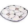 Polmedia Polish Pottery Dessert Plate UNIKAT - Looking Poppy Pattern Handmade in Boleslawiec Poland by Ceramika Artystyczna + Certificate of Authenticity view 2
