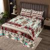 Bohemian Aztec Bedspread for Girls Boys Kids Adults Western Boho Exotic Coverlet Decor Cowboy Cowgirl Southwestern Quilt Set Ethnic Tribal Arrow Geometric Quilted Bedroom Collection King Size 3Pcs view 1
