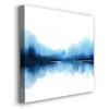 Renditions Gallery Modern Canvas Artwork Prints for Home Decor Misty Blue & White Forest Lake Reflection Wall Hanging Abstract Paintings for Living Room Office Decorations - 10"X10" LT506 view 2