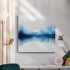 Renditions Gallery Modern Canvas Artwork Prints for Home Decor Misty Blue & White Forest Lake Reflection Wall Hanging Abstract Paintings for Living Room Office Decorations - 10"X10" LT506 view 4