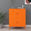 loibinfen Metal Storage Cabinet, Steel Storage Cabinet with 4 Door s and 2 Adjustable Shelves, Storage Box for Storage, Office, Garage and Utility Room,Orange 31.5"x13.8"x40"(E) view 2