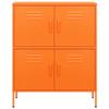 loibinfen Metal Storage Cabinet, Steel Storage Cabinet with 4 Door s and 2 Adjustable Shelves, Storage Box for Storage, Office, Garage and Utility Room,Orange 31.5"x13.8"x40"(E) view 3