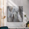 Renditions Gallery Modern Canvas Wall Art Paintings & Prints for Home Decorations Rustic Grey & White Cloudy Shapes Abstract Artwork for Bedroom Living Room Office Walls - 10"X10" LT506 view 4