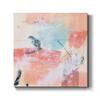 Renditions Gallery Modern Canvas Wall Paintings & Prints for Home Decorations Rustic Pink & Blue Warm Underneath Abstract Wall Artwork for Bedroom Office Kitchen Decor - 10"X10" LT506 view 1