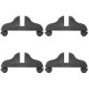 4Pcs Room Divider Base with Wheels, Movable Screen Feet, Locking Mechanism, Versatile for Office Partitions, Home Privacy Panels, Black PVC, 11.81X6.29X3.93In view 1