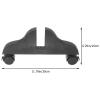 4Pcs Room Divider Base with Wheels, Movable Screen Feet, Locking Mechanism, Versatile for Office Partitions, Home Privacy Panels, Black PVC, 11.81X6.29X3.93In view 2