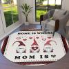 Round Area Rug 4 Ft for Bathroom Collection Room Area Floor Mat Mother's Day Gnome Home is Where MOM is Love Non-Slip and Washable Carpets for Indoor Bedroom Kids Room Home Decor view 1