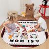 Round Area Rug 4 Ft for Bathroom Collection Room Area Floor Mat Mother's Day Gnome Home is Where MOM is Love Non-Slip and Washable Carpets for Indoor Bedroom Kids Room Home Decor view 3