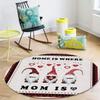 Round Area Rug 4 Ft for Bathroom Collection Room Area Floor Mat Mother's Day Gnome Home is Where MOM is Love Non-Slip and Washable Carpets for Indoor Bedroom Kids Room Home Decor view 4