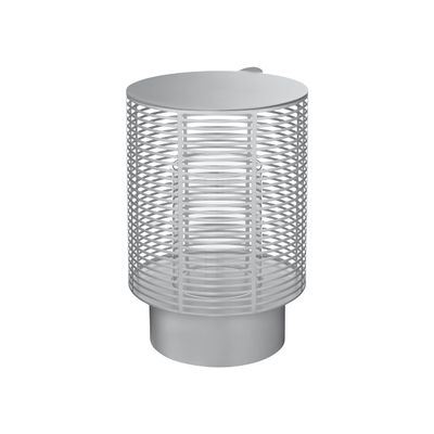 blomus Olea Outdoor Hurricane Lantern - Medium - 15" / 37.5cm - Silver Metallic