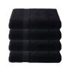 American Fluffy Towel 4-Piece Bath Towel Set Turkish Cotton, Contains 4 Oversized Bath Towels (27 x 54 Inches) -Highly Absorbent Towels for Bathroom, Hotel & Spa (4-Piece, Black) view 1