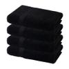 American Fluffy Towel 4-Piece Bath Towel Set Turkish Cotton, Contains 4 Oversized Bath Towels (27 x 54 Inches) -Highly Absorbent Towels for Bathroom, Hotel & Spa (4-Piece, Black) view 2
