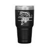 Personalized Bass Fishing Tumbler - Bass Fishing Gift - 30oz Insulated Engraved Stainless Steel Fishing Travel Mug Pewter view 2