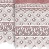 2 Piece Rose Cotton Material, Embroidered Washcloth Turkish Bath Towels 13" x 13" Size, 300-499 GSM Machine Washable Floral Trellis Motif Textured Pattern | All Season Quick Dry Highly Absorbent view 2