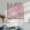 Renditions Gallery Abstract Charming Paintings for Farmhouse Wall Decor Rustic Pink Blooming Shrub Wall Hanging Canvas Pictures Perfect for Bedroom Office Hotel Decorations - 10"X10" LT505 view 3