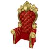 Beistle 3-D Prom Throne Prop  Red and Gold Cardboard Chair Backdrop, Elegant Photo Booth Party Decoration for Galas, Birthday Parties, Awards Night Ceremonies and Special Events, 7' 1" x 3' 9" view 1