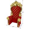 Beistle 3-D Prom Throne Prop  Red and Gold Cardboard Chair Backdrop, Elegant Photo Booth Party Decoration for Galas, Birthday Parties, Awards Night Ceremonies and Special Events, 7' 1" x 3' 9" view 3