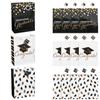 Fun Express 10" x 13" Large Black & Gold Graduation Paper Gift Bags with Tag, 12 Pieces view 1