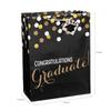 Fun Express 10" x 13" Large Black & Gold Graduation Paper Gift Bags with Tag, 12 Pieces view 2