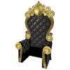 Beistle 3-D Prom Throne Prop  Black and Gold Cardboard Chair Backdrop, Elegant Photo Booth Party Decoration for Proms, Galas, Birthdays Parties, Ceremonies and Special Events, 7' 1" x 3' 9" view 1