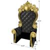 Beistle 3-D Prom Throne Prop  Black and Gold Cardboard Chair Backdrop, Elegant Photo Booth Party Decoration for Proms, Galas, Birthdays Parties, Ceremonies and Special Events, 7' 1" x 3' 9" view 3