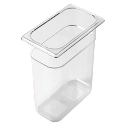 TrueCraftware- 1/4 Size 6 Deep Polycarbonate Food Pan Clear Color- Food Storage Containers Plastic Food Pan Restaurant Commercial Hotel Pans for Food Prep Fruits Vegetables Beans Corns