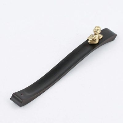 Incense Burner Incense Stick Holder 9.3 inches, Handmade Small Monk Decorated Incense Burner Tray, Used for Meditation Home Decoration Incense Holders