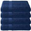 American Fluffy Towel 4-Piece Bath Towel Set Turkish Cotton, Contains 4 Oversized Bath Towels (27 x 54 Inches) -Highly Absorbent Towels for Bathroom, Hotel & Spa (4-Piece, Navy Blue) view 1