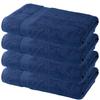 American Fluffy Towel 4-Piece Bath Towel Set Turkish Cotton, Contains 4 Oversized Bath Towels (27 x 54 Inches) -Highly Absorbent Towels for Bathroom, Hotel & Spa (4-Piece, Navy Blue) view 2