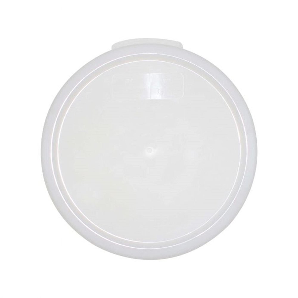 TrueCraftware- White Round Polypropylene Food Storage Container Lid Fits 12 18 & 22 Qt. Round Containers Replacement Lid for Meal Prep Kitchen Pantry Commercial Restaurant Dishwasher Safe