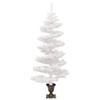 CHARMMA Swirl Christmas Tree with Pot and LEDs White 4 ft PVC-867 view 4