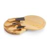 PICNIC TIME NCAA Rhode Island Rams Brie Cheese Board and Knife Set, Charcuterie Board Set, Wood Cutting Board, (Parawood) view 2