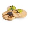 PICNIC TIME NCAA Rhode Island Rams Brie Cheese Board and Knife Set, Charcuterie Board Set, Wood Cutting Board, (Parawood) view 4