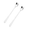 China Soup Spoons 2-piece Long Handle Stirring Spoon Coffee Spoon Tea Spoon 304 Stainless Steel Spoon Small Round Spoon Versatile spoon view 1