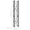 CHARMMA 5-Tier Bookcases,Narrow Book Shelves,Industrial Bookshelf,Large Etagere Bookshelf Open Display Shelves with Metal Frame for Living Room Bedroom Home Office 15.7"x11.8"x68.9" White view 2